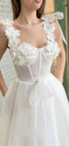A-line Off White Tulle Fairy Elegant Party Modest Women Evening Long Prom Dresses PD1518