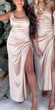 Charming One Shoulder Mermaid Unique New Elegant Long Beach Formal Bridesmaid Dresses BD239