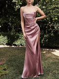 New Arrival Mermaid Spaghetti Straps Modest Evening Long Prom Dresses PD350