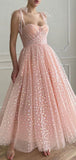 Pink Unique Sparkly Tulle Fairy Elegant Party Fashion Women Evening Long Prom Dresses PD1517