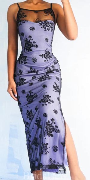 Popular Mermaid Lace Spaghetti Straps Vintage Long Elegant Evening Prom Dresses PD1021