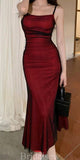 Simple Custom Spaghetti Straps Mermaid Stylish Elegant Evening Formal Long Prom Dresses PD1462