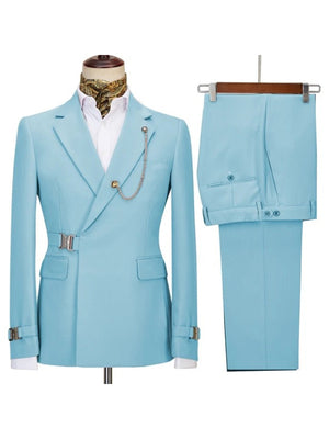 Slim Fit 2 Piece Men Suit, Blazer Pants Vintage Business Banquet Groomsmen Men Tuxedo Suit Set, MS002