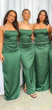 Spaghetti Straps Simple Mermaid Popular Elegant Long Beach Formal Bridesmaid Dresses BD243