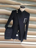 Two Piece Blazer Vest Pants Set, Party Business Banquet Groomsmen Men Stylish Suit Set, MS005