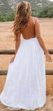 A-Line Backless Scoop Floor Length Beach Vintage Long Wedding Dresses WD280