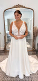 A-line Beach New Beat Lace Luxurious Classic Elegant Vintage Long Wedding Dresses WD399