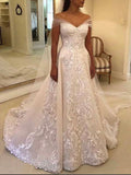 A-line Classic Gorgeous Dream Country Fairy Lace Beach Vintage Long Wedding Dresses WD290