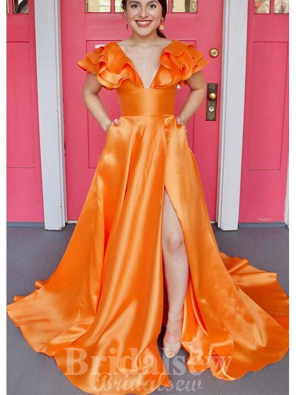 A-line Elegant Satin New Gorgeous Modest Stylish Long Women Party Evening Prom Dresses PD1000