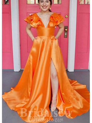 A-line Elegant Satin New Gorgeous Modest Stylish Long Women Party Evening Prom Dresses PD1000