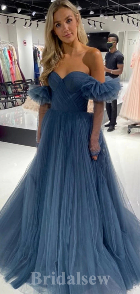 A-line Modest Fairy Tulle New Pretty Popular Long Women Evening Prom Dresses PD846