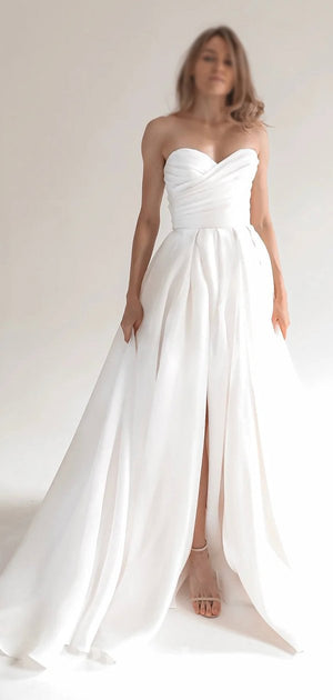 A-line New Best Garden Vintage Popular Dream Beach Long Wedding Dresses WD512