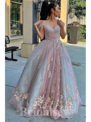 A-line Off the Shoulder Unique Design Charming Glitter Modest New Party Long Women Evening Prom Dresses PD896