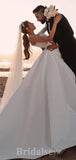 A-line One Shoulder Unique Gorgeous Vintage Dream Beach Elegant Long Wedding Dresses, Bridal Gown WD459