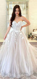 A-line Tulle Lace Princess New Fairy Beach Vintage Long Wedding Dresses, Dream Bridal Gown WD427