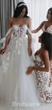 A-line Unique Elegant Lace New Garden Vintage Dream Beach Long Wedding Dresses WD532