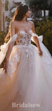 A-line Unique Elegant Lace New Garden Vintage Dream Beach Long Wedding Dresses WD532