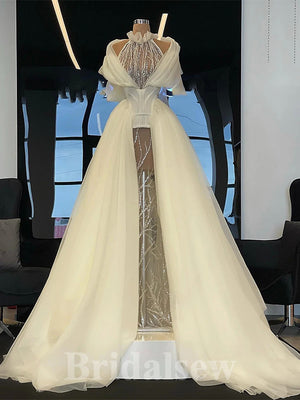 A-line Unique Long Gorgeous Glitter Modest Black Girls Slay Party Women Evening Prom Dresses PD668