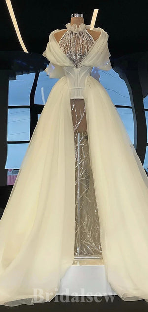 A-line Unique Long Gorgeous Glitter Modest Black Girls Slay Party Women Evening Prom Dresses PD668