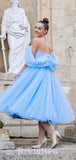 Blue Sparkly Sequin Short Prom Dresses, A-line Off Shoulder Fairy Princess Homecoming Dresses, HD021