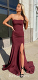 Burgundy Custom Strapless Elegant Mermaid Long Evening Prom Dresses PD1204