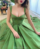Charming A-line Elegant Unique Design Satin Party Women Long Evening Prom Dresses PD577