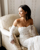 Charming Mermaid Luxurious Sexy Vintage Long Romantic Wedding Dresses WD418