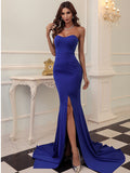 Charming Mermaid Simple Elegant Long Formal Evening Prom Dresses PD274