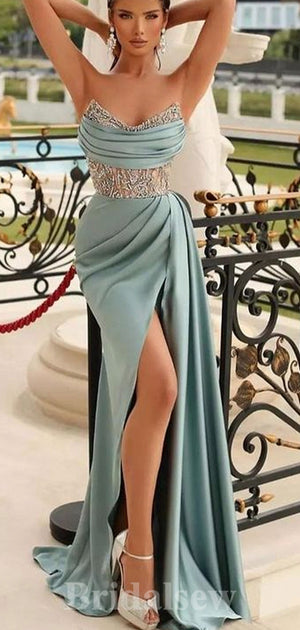 Charming Modest Satin Mermaid Glitter Black Girls Slay Party Women Long Evening Prom Dresses PD655