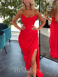 Charming Red Mermaid Elegant Party Modest Women Long Evening Prom Dresses PD623