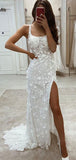 Charming Romantic Lace Square Neck Vintage Wedding Dresses WD052