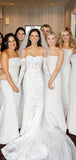 Charming Strapless Modest Popular Plus Size Elegant Long Formal Bridesmaid Dresses BD224