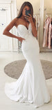 Mermaid Country Satin Simple Elegant Wedding Dresses WD033