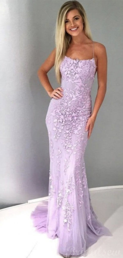 Custom Mermaid Light Purple Popular Elegant Long Prom Dresses PD121