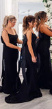 Discount Navy Blue Mermaid Long Bridesmaid Dresses BD010
