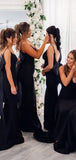 Discount Navy Blue Mermaid Long Bridesmaid Dresses BD010
