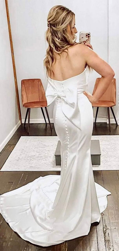Unique Design Simple Mermaid Vintage Dream Beach Long Wedding Dresses WD214
