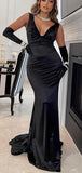 Fashion Simple New Sexy Black Popular Mermaid Long Women Evening Prom Dresses PD781
