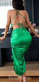 Green New Sexy Mermaid Stylish Black Girls Long Party Evening Prom Dresses PD959