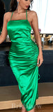 Green New Sexy Mermaid Stylish Black Girls Long Party Evening Prom Dresses PD959