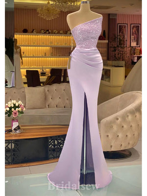 Lilac Top Sequin Elegant Mermaid Unique Long Party Women Prom Dresses, Evening Dress PD676