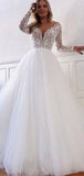 Long Sleeves Popular Elegant Garden Vintage Dream Beach Long Wedding Dresses WD224