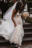 Mermaid Elegant Beach Vintage Long Unique Popular Lace Wedding Dresses WD351