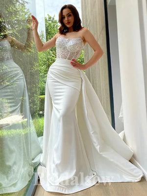 Mermaid Fashion Strapless Unique Stylish Party Evening Long Prom Dresses PD1133