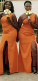 Mermaid One Shoulder Simple Satin Wedding Guest Dresses, Long Formal Bridesmaid Dresses BD192