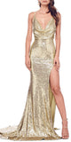 Mermaid Sequin Red Green Champagne Sparkly Modest Party Evening Long Prom Dresses PD1135