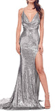 Mermaid Sequin Red Green Champagne Sparkly Modest Party Evening Long Prom Dresses PD1135