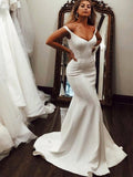 Mermaid Simple Popular Elegant Modest Long Wedding Dresses, Bridal Gowns WD118