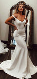 Mermaid Simple Popular Elegant Modest Long Wedding Dresses, Bridal Gowns WD118