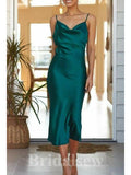 Mermaid Simple Spaghetti Straps New Long Evening Prom Dresses, Formal Bridesmaid Dresses  PD1085